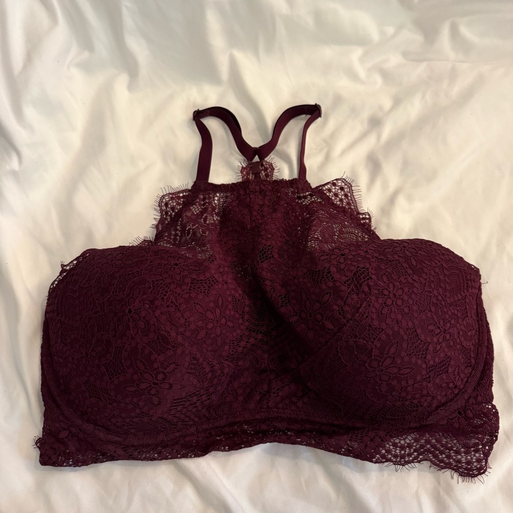 Like New PINK Victoria’s Secret Lace High Neck Push Up Bralette
